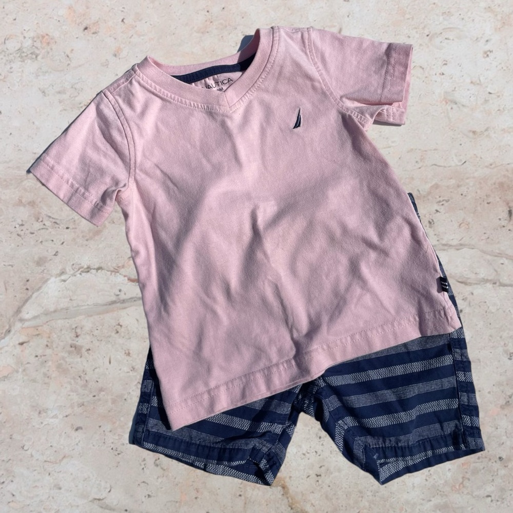 18M Nautica Set - Pink & Navy blue